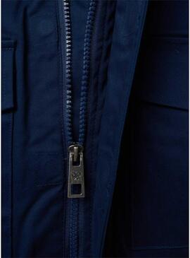Cappotto imbottito blu Silbon per ragazzo