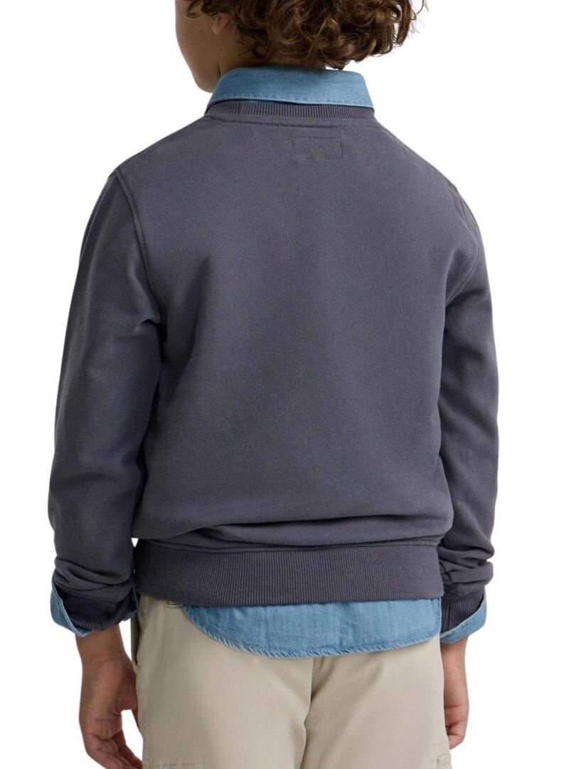 Felpa Silbon Vintage blu per bambino