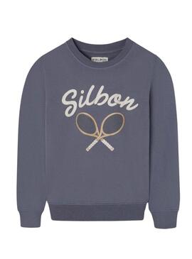 Felpa Silbon Vintage blu per bambino