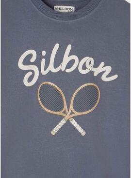 Felpa Silbon Vintage blu per bambino