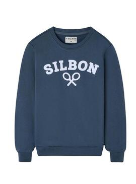 Felpa Silbon Racchetta blu per bambino