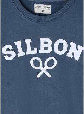 Felpa Silbon Racchetta blu per bambino