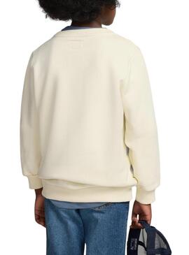 Felpa Silbon Raqueta beige per bambino
