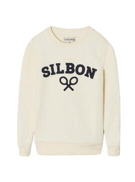 Felpa Silbon Raqueta beige per bambino