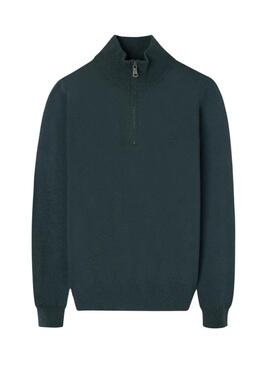 Maglia a mezza zip verde Silbon per uomo