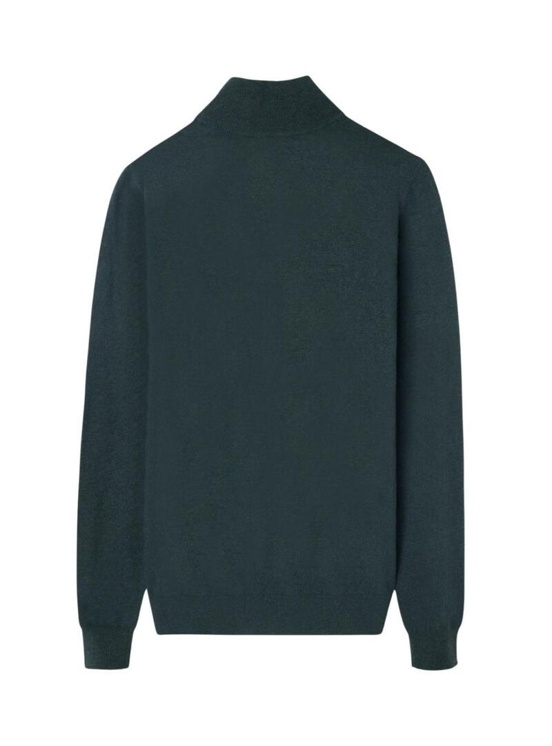 Maglia a mezza zip verde Silbon per uomo