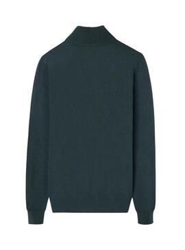 Maglia a mezza zip verde Silbon per uomo