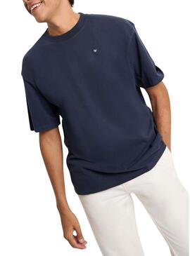 Maglietta Silbon Varsity club blu scuro per uomo