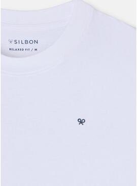 Maglietta Silbon Varsity club bianca per uomo.
