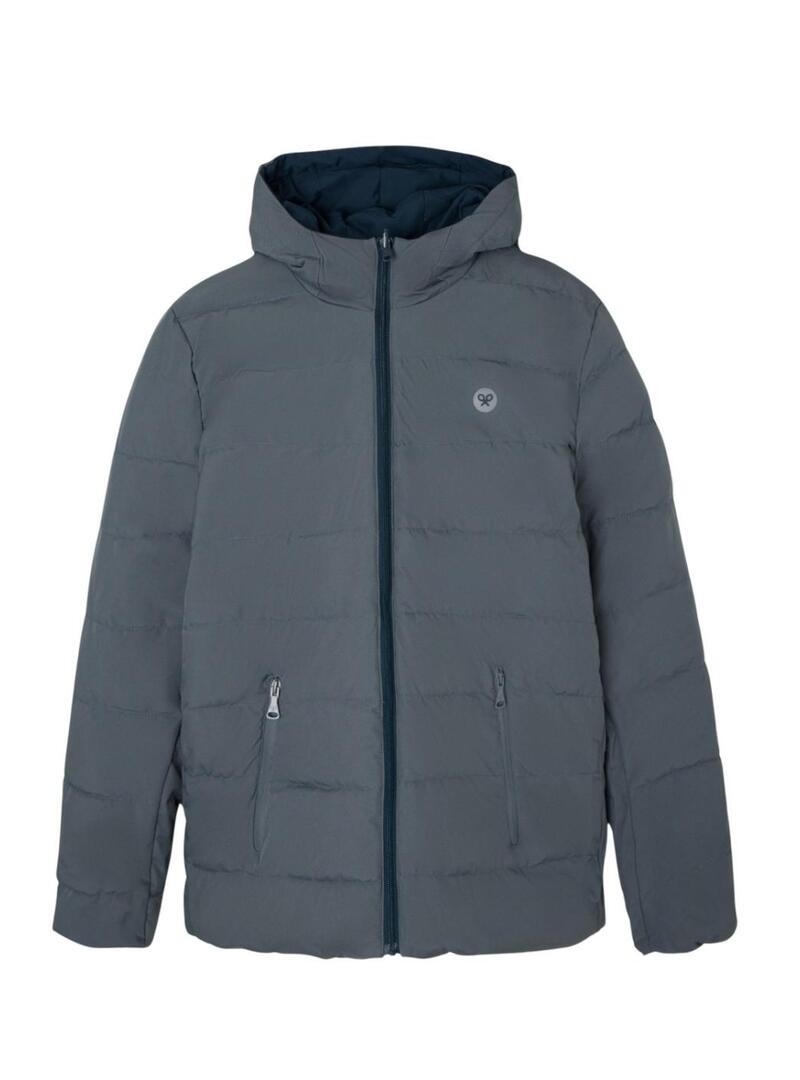 Giacca imbottita Silbon reversibile blu e grigia per uomo