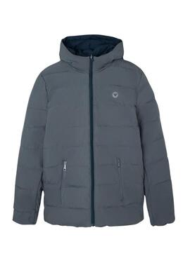 Giacca imbottita Silbon reversibile blu e grigia per uomo