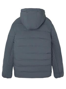 Giacca imbottita Silbon reversibile blu e grigia per uomo