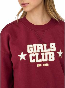 Felpa Only Onjo bordeaux per donna