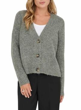 Cardigan di maglia verde Only Zoey per donna.