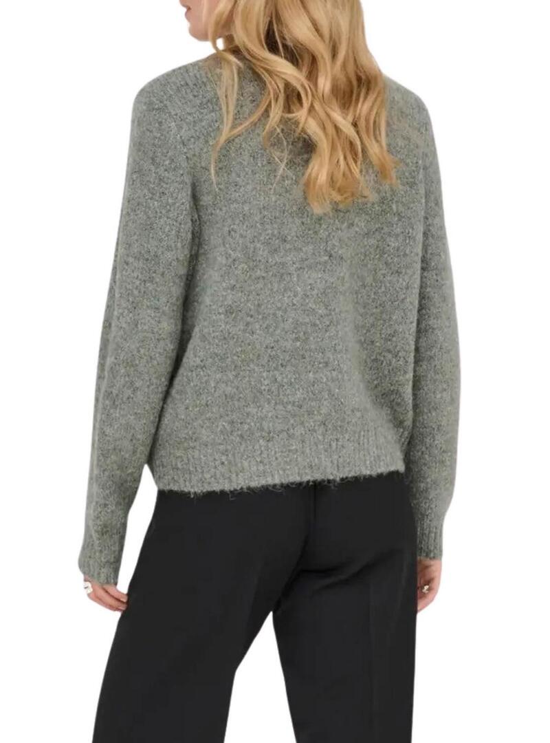 Cardigan di maglia verde Only Zoey per donna.