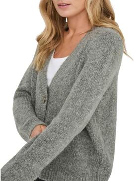 Cardigan di maglia verde Only Zoey per donna.