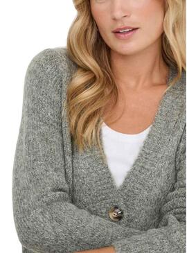 Cardigan di maglia verde Only Zoey per donna.