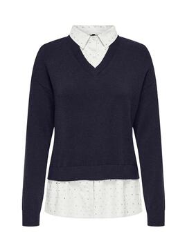 Maglia Jersey Only Dagmar blu scuro per donna
