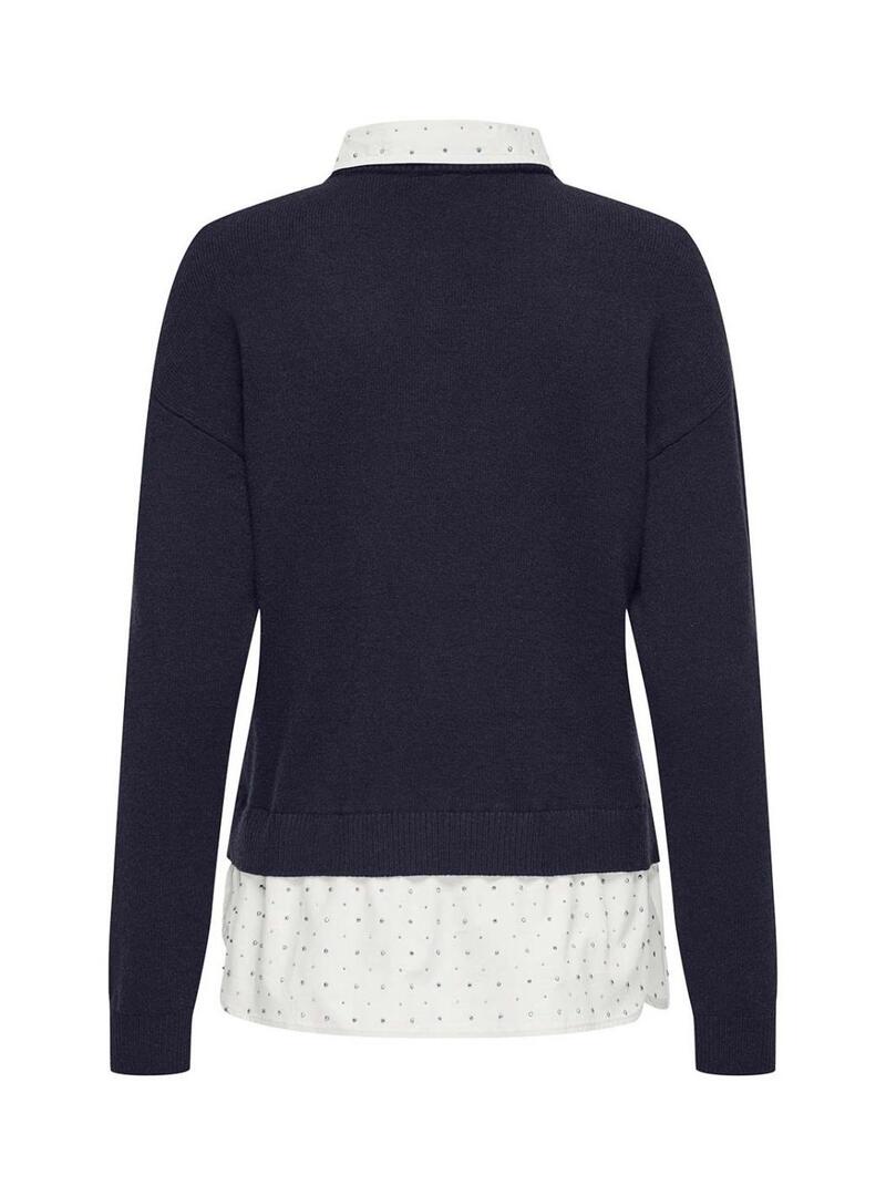 Maglia Jersey Only Dagmar blu scuro per donna