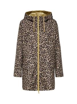 Impermeabile reversibile Only Fry oro e animalier per donna.