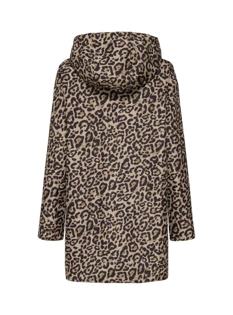 Impermeabile reversibile Only Fry oro e animalier per donna.