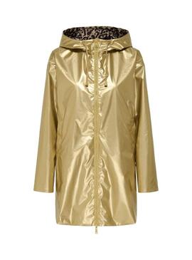 Impermeabile reversibile Only Fry oro e animalier per donna.