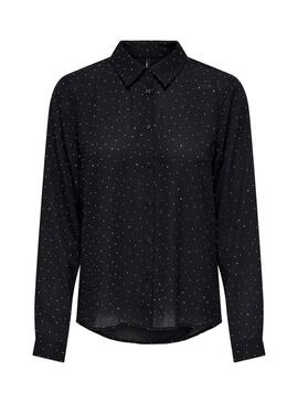 Camicia Only Zeke con borchie nera per donna