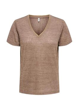 Maglietta Only Beatrice color cammello per donna