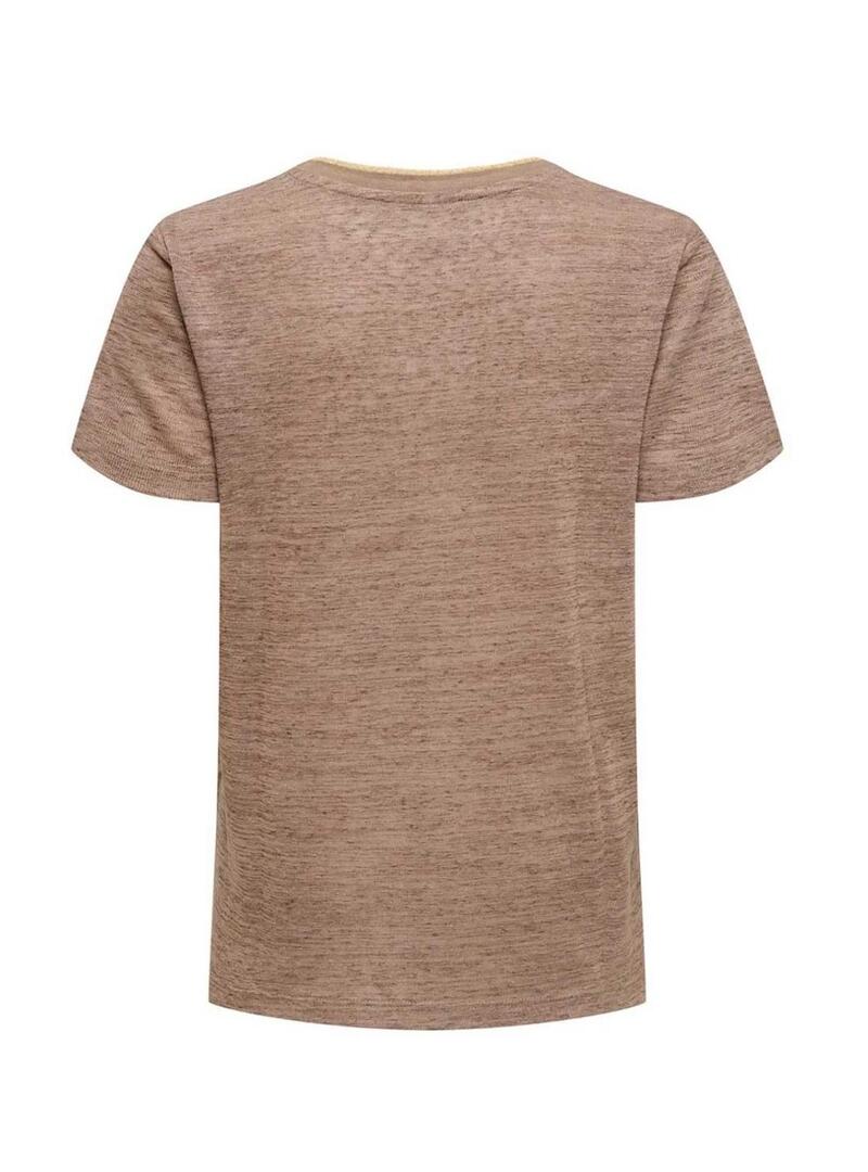 Maglietta Only Beatrice color cammello per donna