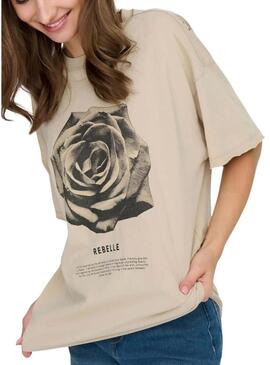 Maglietta Only Kinna beige per donna