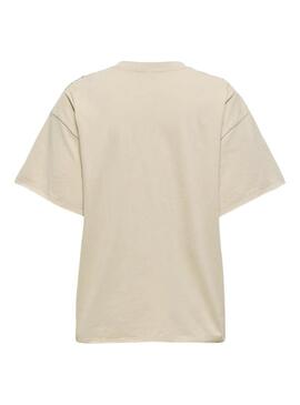 Maglietta Only Kinna beige per donna