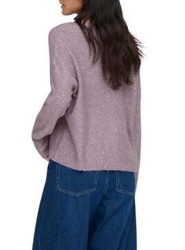 Maglia Only Onlarizona viola con paillettes per donna