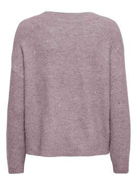 Maglia Only Onlarizona viola con paillettes per donna