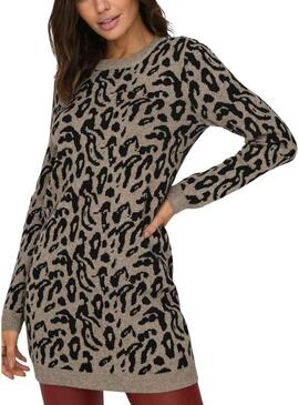 Abito in maglia marrone Only Onljenni per donna