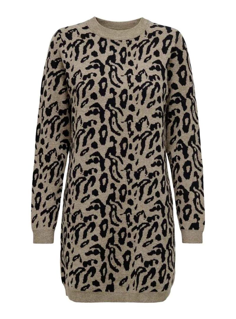Abito in maglia marrone Only Onljenni per donna