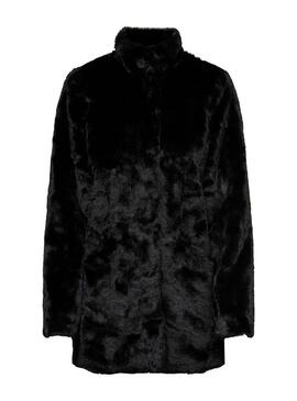 Giacca di pelliccia sintetica nera Only Onlvida per donna