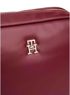 Borsa Tommy Hilfiger Popette in nylon bordeaux per donna