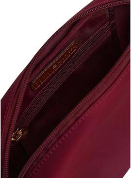 Borsa Tommy Hilfiger Popette in nylon bordeaux per donna