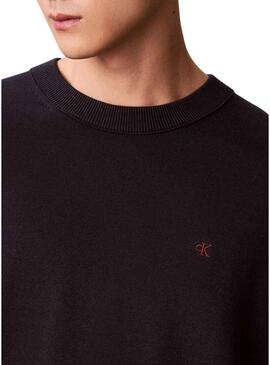Maglia Calvin Klein in cotone Easy Cotton blu scuro per uomo.