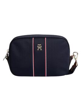 Borsa a tracolla Tommy Hilfiger Popette corpo blu scuro per donna