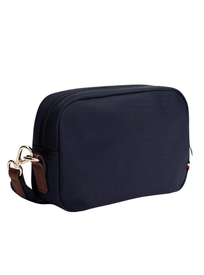 Borsa a tracolla Tommy Hilfiger Popette corpo blu scuro per donna