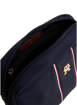 Borsa a tracolla Tommy Hilfiger Popette corpo blu scuro per donna