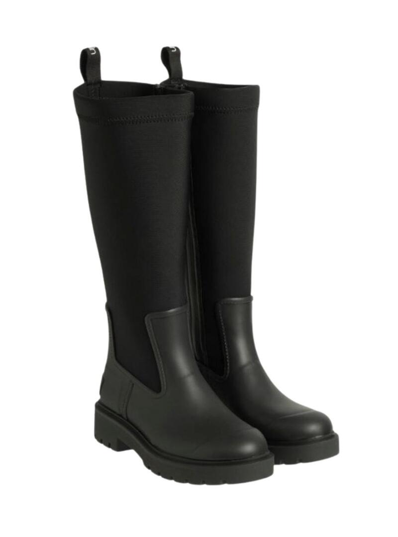 Stivali Calvin Klein Rainboot in neoprene nero per donna