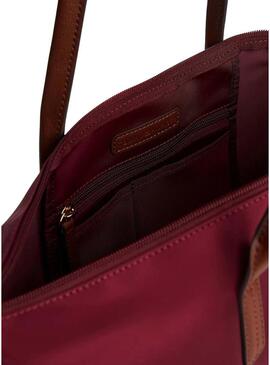 Borsa tote Tommy Hilfiger Popette granata per donna