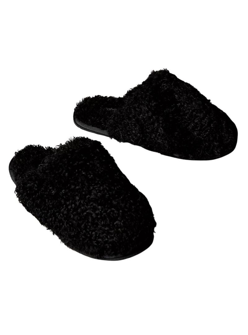 Scarpe Calvin Klein Close Slipper Fur nere per donna.