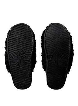 Scarpe Calvin Klein Close Slipper Fur nere per donna.