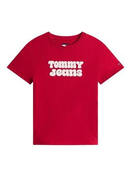 Maglietta Tommy Jeans Essential rossa per donna