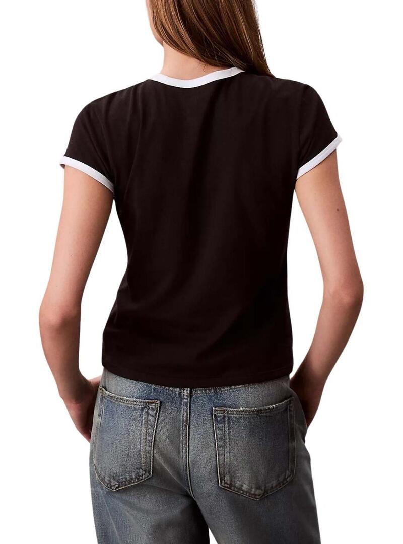 Maglietta Calvin Klein 1968 Graphic Baby nera per donna
