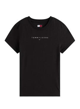 Maglietta Tommy Jeans Bling Linear nera per donna