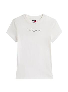 Maglietta Tommy Jeans Bling Linear bianca per donna